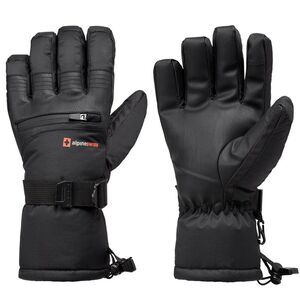 Alpine Swiss Mens Waterproof Snow Gloves Zipper Pockets Winter Sport Mittens